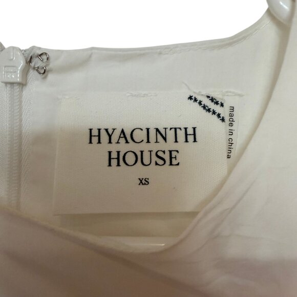 Hyacinth House Tuckernuck White Blue Embroidery Atlantic Mini Dress Size XS NWT - Picture 3 of 6